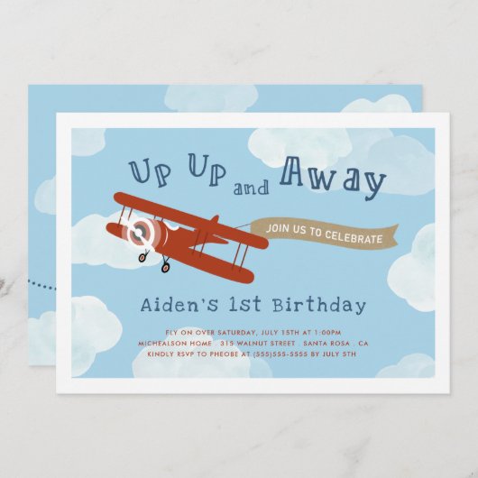 Invitation à l'anniversaire (Devant / Derrière)