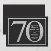Invitation à l'anniversaire 70th Silver Parties sc (Devant / Derrière)