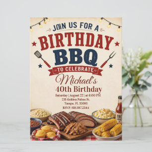 Invitation à l'anniversaire BBQ de Papa