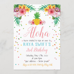 Invitation à l'anniversaire d'Aloha