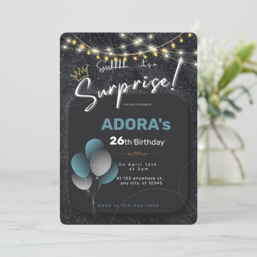 Invitation à l'anniversaire d'anniversaire d'un bl (Debout devant)