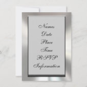 Invitation à l'anniversaire d'argent de 25 ans (Dos)