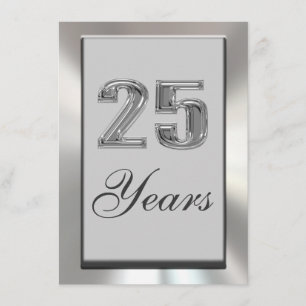 Invitation à l'anniversaire d'argent de 25 ans