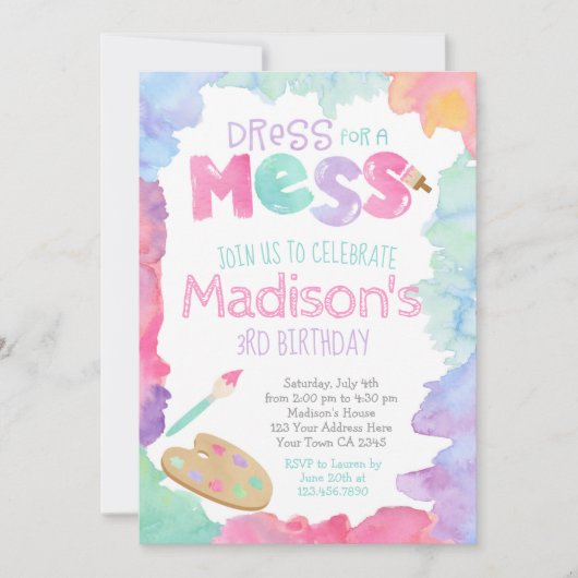 Invitation à l'anniversaire d'art (Devant)