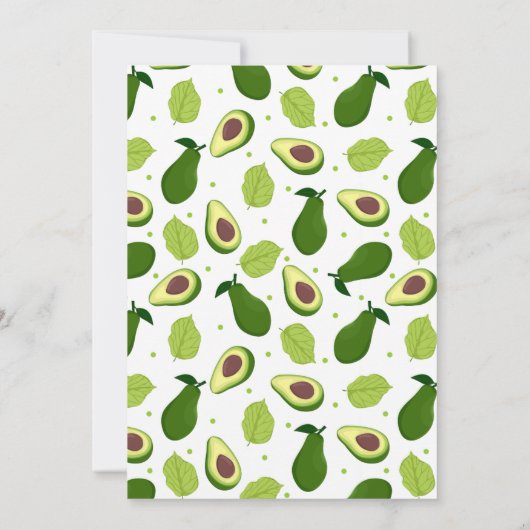 Invitation à l'anniversaire d'Avocado modifiable (Dos)