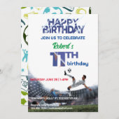 Invitation à l'anniversaire de 11 ans (Devant / Derrière)