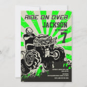 Invitation à l'anniversaire de 4 roues / Vélo quad (Devant)