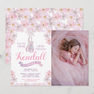 Invitation à l'anniversaire de Ballerina avec phot