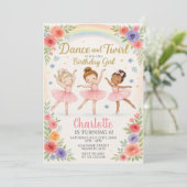 Invitation à l'anniversaire de Ballerina Editable (Debout devant)