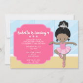 Invitation à l'anniversaire de Ballerina en Afriqu (Devant)