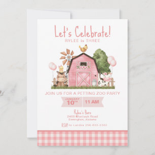 Invitation à l'anniversaire de Barnyard ・ Fête des