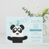 Invitation à l'anniversaire de Blue Panda (Debout devant)
