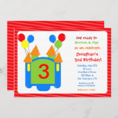 Invitation à l'anniversaire de Bounce House (Devant / Derrière)