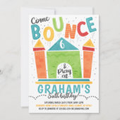 Invitation à l'anniversaire de Bounce House (Devant)