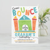 Invitation à l'anniversaire de Bounce House (Debout devant)