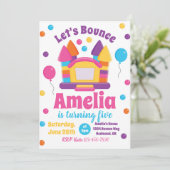Invitation à l'anniversaire de Bounce House (Debout devant)
