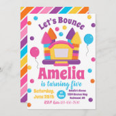 Invitation à l'anniversaire de Bounce House (Devant / Derrière)