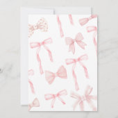 Invitation à l'anniversaire de Bow (Dos)