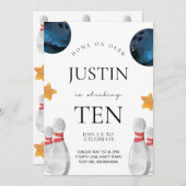 Invitation À L'Anniversaire De Bowling Pour Enfant (Devant / Derrière)