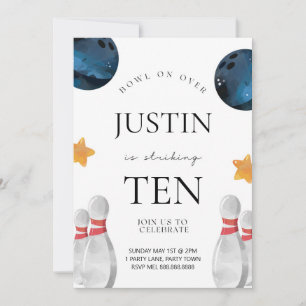 Invitation À L'Anniversaire De Bowling Pour Enfant