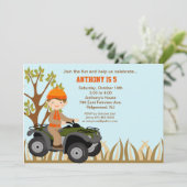 Invitation à l'anniversaire de Boy On Quad (Debout devant)