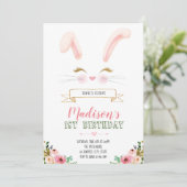 Invitation à l'anniversaire de Bunny face (Debout devant)