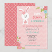 Invitation à l'anniversaire de Bunny / Invitation (Devant / Derrière)