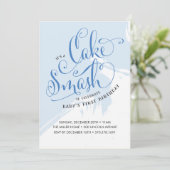 Invitation à l'anniversaire de Cake Smash, carte d (Debout devant)