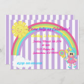 Invitation à l'anniversaire de Candyland (Devant / Derrière)