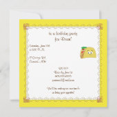 Invitation à l'anniversaire de Cartoon Pinata (Dos)