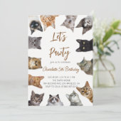 Invitation à l'anniversaire de Cat Pawty (Debout devant)