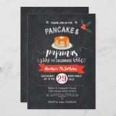 Invitation à l'anniversaire de Chalkboard Pancake  (Devant / Derrière)