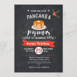 Invitation à l'anniversaire de Chalkboard Pancake<br><div class="desc">Invitation à l'anniversaire de Chalkboard Pancake and Pajamas</div>