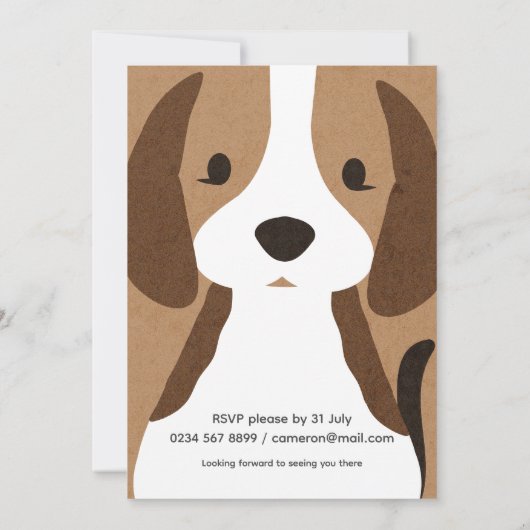 Invitation à l'anniversaire de Chien Chien Chien C (Dos)