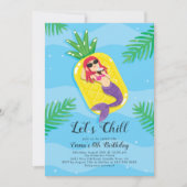 Invitation à l'anniversaire de Chill Mermaid (Devant)