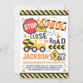 Invitation à l'anniversaire de construction Truck  (Devant)