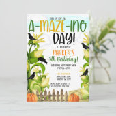 Invitation à l'anniversaire de Corn Maze Boy (Debout devant)