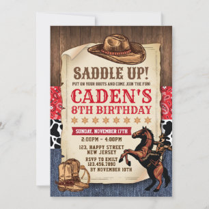 Invitation à l'anniversaire de Cowboy