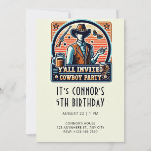 Invitation à l'anniversaire de Cowboy