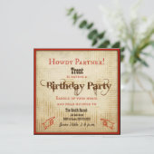 Invitation à l'anniversaire de Cowboy (Debout devant)