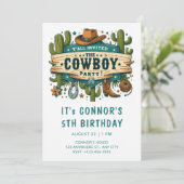 Invitation à l'anniversaire de Cowboy (Debout devant)