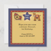 Invitation à l'anniversaire de Cowboy (Dos)