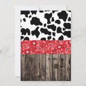 Invitation à l'anniversaire de Cowboy (Dos)