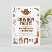Invitation à l'anniversaire de Cowboy (Debout devant)