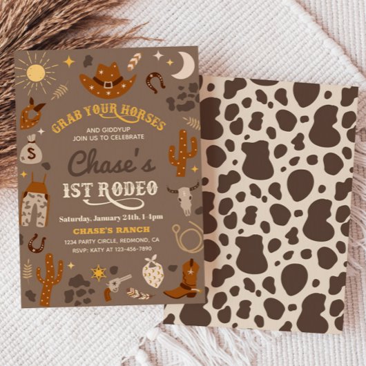 Invitation à l'anniversaire de Cowboy | 1ère invit
