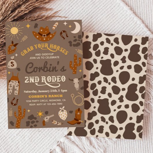 Invitation à l'anniversaire de Cowboy | 2e Invitat