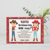 Invitation à l'anniversaire de Cowboy et cowgirl (Debout devant)