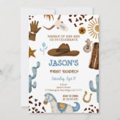 Invitation à l'anniversaire de Cowboy modifiable (Devant)