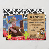 Invitation à l'anniversaire de Cowboy-Recherché, T (Devant / Derrière)