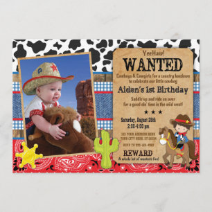 Invitation à l'anniversaire de Cowboy-Recherché, T